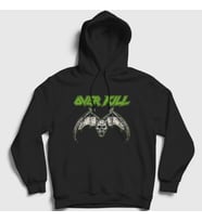 Presmono Unisex Siyah Logo Yarasa Overkill Kapüşonlu Sweatshirt 437330tt