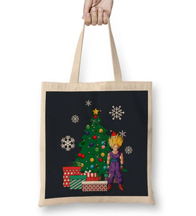 Dragonball Z Gohan Around The Christmas Tree Bez Çanta Uzun Saplı