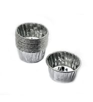 Cupcake Kalıbı Orta Boy 50*39 Sufle-Muffin Kek Kalıbı (24 Adet)  Gümüş