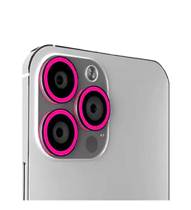 Binano Iphone 12 Pro Max Fosforlu Pembe Kamera Koruyucu