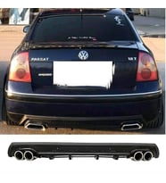 Vw Passat B5 Siyah Difüzör Çiftli Yuvarlak Egzoz Görünümlü D Tip Difizör