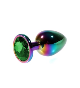 Metal Yeşil Taşlı Rainbow Plug Orta Boy