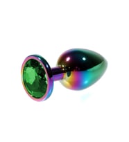 Metal Yeşil Taşlı Rainbow  Plug Orta Boy