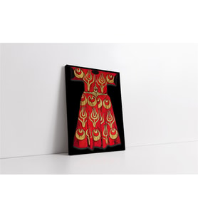 Kırmızı Sarı Kaftan Kanvas Tablo