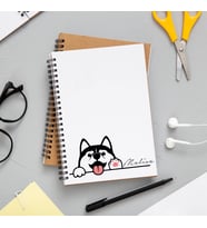 Sevimli Köpek Baskılı Defter Kişiye Özel