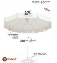 DOGANT HAVUZ VE TERAS ŞEMSIYE  VE BİDON