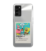Oppo A55 Uyumlu Sunger Bob Minimalist Poster Desenli Şeffaf Telefon Kılıfı