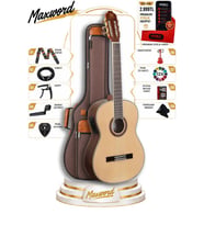 Maxword X45-EQ Ekolayzerli Profesyonel Elektro Klasik Gitar Seti Natural El Yapımı