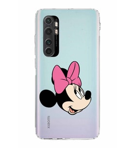 Xiaomi  Mi Note 10 Lite  Kamera Korumalı Kapak Minnie Mouse Tasarımlı Şeffaf  Kılıf