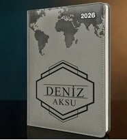BK Gift Kişiye Özel İsimli Termo Sert Kapak 2026 Gri Ajanda -4, Öğretmenler Günü Hediyesi, Yeni İş Hediyesi
