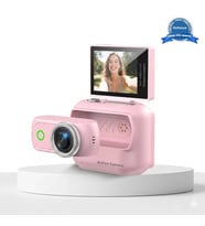 1080p Dijital Video Kamera (32gb) Kart Dijital Vlog Fotoğraf Makinesi  Türkçe Pembe