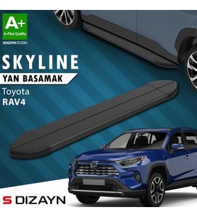 S-Dizayn Toyota RAV 4 5 Skyline Siyah Yan Basamak 173 Cm 2018 Üzeri A+ Kalite