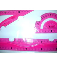 Ticon Renkli Çizim Seti(30Cm Cetvel, İletki, Gönye)