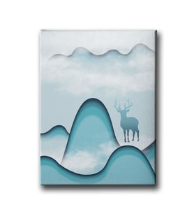 Geyikli Modern Canvas Tablo MİND393