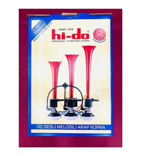 HİDO MARCO TİPİ ARAP KORNA 3 BORULU MELODİLİ 12 24 VOLT