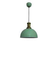 Dylight Retro Metal Dekoratif Yeşil Rustik Tekli Sarkıt Avize Çap 30 cm