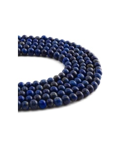 Lapis Lazuli Doğal Taş Parlak Küre Kesim 4mm Dizi [Ab]