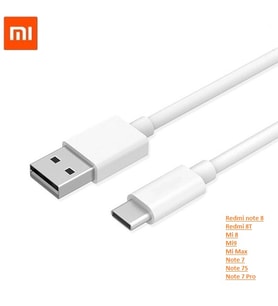 XİAOMİ REDMİ NOTE 8-8T-NOTE7-7S TYPE C ŞARJ VE DATA KABLOSU (Beyaz - Beyaz)