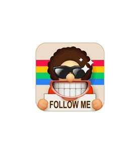 Gogo 75x75mm Sticker Follow Me