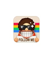 Gogo 75x75mm Sticker Follow Me