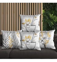 eJOYA Çiçek Tasarımlı 4'lü Yastık İçi Ve Kırlent Kılıfı 45cm 113770