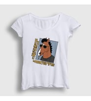 Presmono Kadın Beyaz Never Too Late BoJack Horseman T-Shirt 299848tt