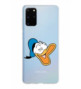 Samsung Galaxy S20 Plus Kapak Donald Duck Tasarımlı Şeffaf Silikon Kılıf