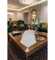 Çizgili Tek Runner, Colber Tek Runner 40x140cm Ekru
