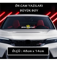 PERSONAL TAÇ ön arka cam uyumlu sticker yazı - Büyük boy spor tuning modifiye etiket