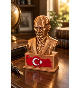 Atatürk ve Türkiye Dekoratif Biblo - 15cm