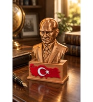 Atatürk ve Türkiye Dekoratif Biblo - 15cm