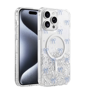 Onegif iPhone 14 Pro Max Misk Simli Magsafe Kapak - Desen 3