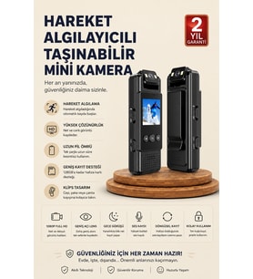 128GB Destekli Hareket Algılamalı Mini Kamera