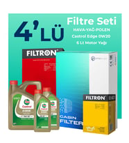 Filtron Mercedes E220 Dizel Filtre Bakım Seti Castrol Motor Yağlı (2023-2025) 4 Lü