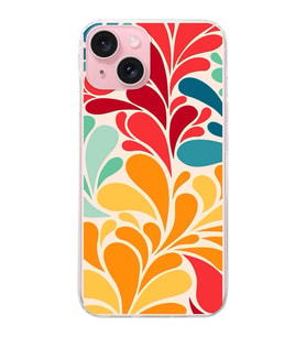 PrintiFy Apple  iPhone 15 ile Uyumlu 1mm Slim Fit Retro Renkler 5 Baskılı Şeffaf  Kılıf