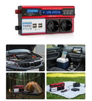 12v 2000w Modifiye Sinüs İnverter Araç Ve Güneş Enerjisi Uyumlu, Çift Usb, Çift Priz Ve Çakmaklık Epilons