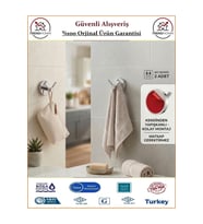 PVC Mutfak Banyo Havlu Askılığı Yapışkanlı 2 Adet