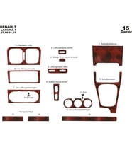 Meriç® Renault Laguna Ön Torpido Kaplama Maun 15 Parça 1998-2001 (Maun)