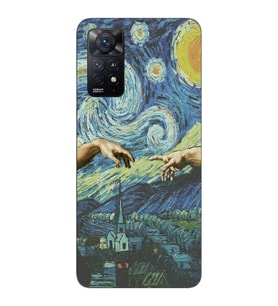 Redmi Note 12 Pro 4G Uyumlu Sanatsal Vintage Desenli Şeffaf Telefon Kılıfı