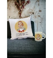 En İyi Anneye Hediye Kupa Bardak ve Yastık Set 002 (Beyaz)