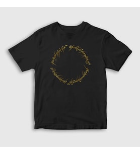 Presmono Unisex Çocuk Siyah Script Yüzüklerin Efendisi The Lord Of The Rings T-Shirt 253278tt