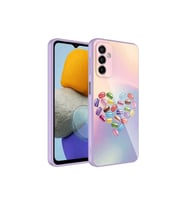 Samsung Galaxy M23 Uyumlu Kılıf Kamera Korumalı Desenli Sert Silikon Zore Epoksi Kapak (Model 1)