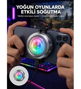 RGB LED Telefon Soğutucu Fan Yüksek Hızlı Soğutma Oyuncu Cooler Yeni Nesil