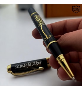 Zarafeti Yazıya Dökün - Besmele Motifli Metal Roller Kalem