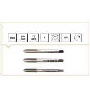 Makina Takım M8 HSS DIN 352 Metrik Normal Vidalı 3lü Takım Kılavuzu - MTE B00100040800