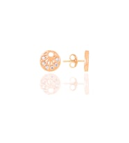 Gümüş rose zirkon taşlı küpe SGTL11933ROSE