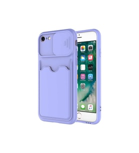 Apple iPhone 8 Uyumlu Kılıf Zore Kartix Kapak (Lila)