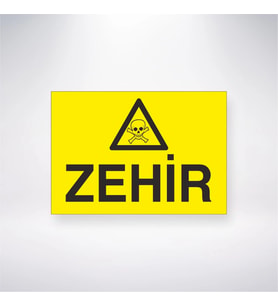 Zehir 21x28 Arkası Yapışkanlı Levha