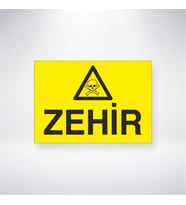 Zehir 21x28 Arkası Yapışkanlı Levha