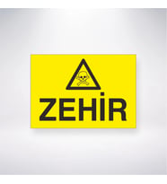Zehir 21x28 Arkası Yapışkanlı Levha